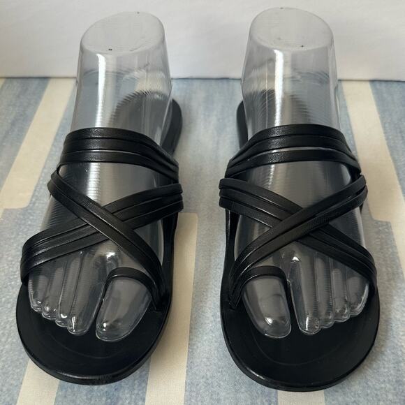 The Row Cannes Leather Strappy Sandals size EU 38 Black Flats - Picture 9 of 10